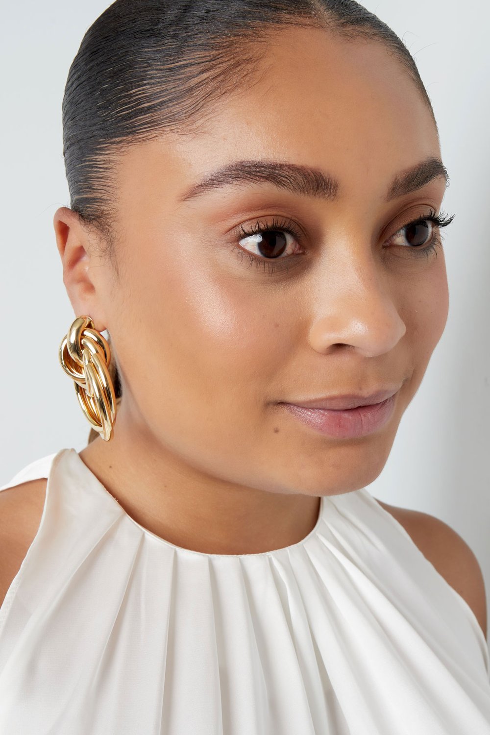 Earrings different hoops - Gold Color Metal h5Picture2